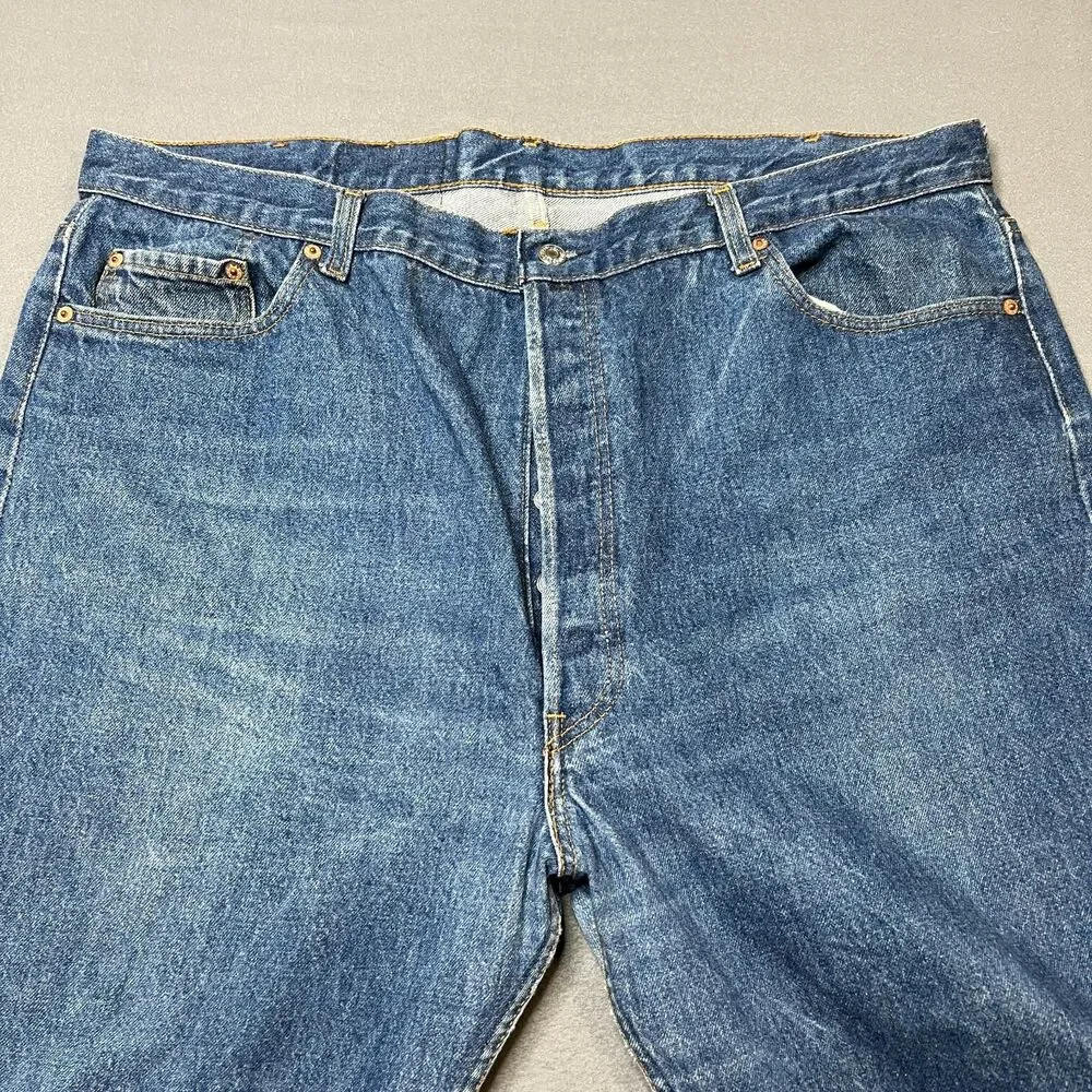 Vintage Levi's 501 Jeans Men's 46x30 (Fits 42x27.5) Blue Cotton Denim Straight